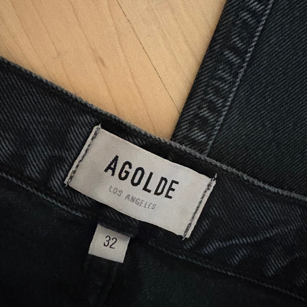 AGOLDE Fran Jeans Baggy Black Wash Size 32 - Picture 4 of 9